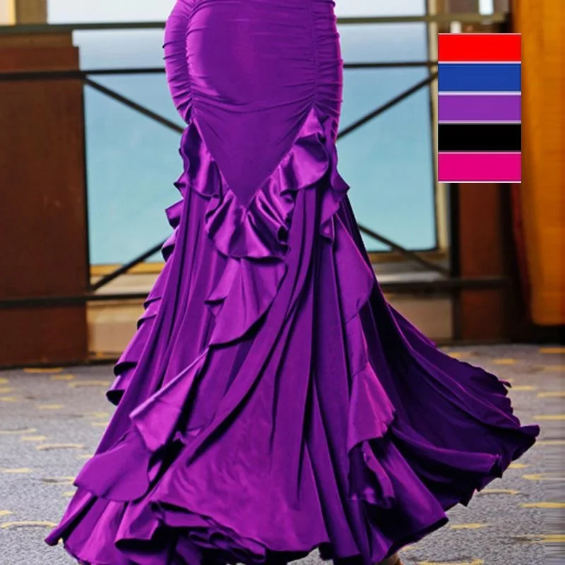 Flamenco Skirts For Women Girls Child Costume Spanish Dance Dresses Dancer women dance skirt