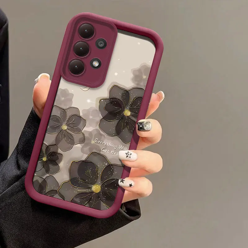 Floral Moon Silicone Soft Phone Case