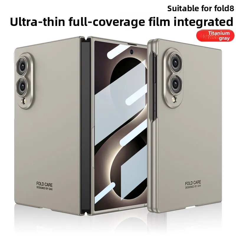 Ultra-Thin Matte Shockproof Phone Case with Built-in Screen Protector