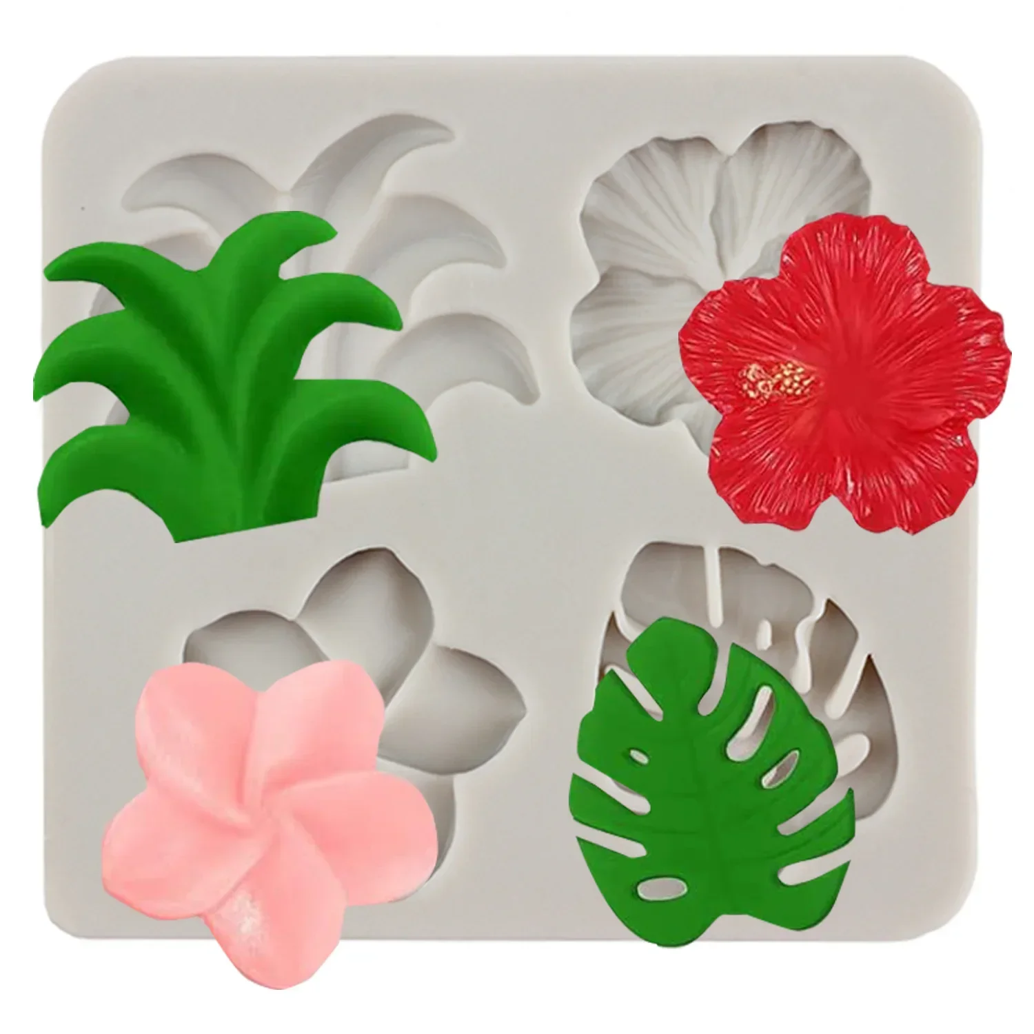 

Tropical Ginkgo Palm Maple Leaf Silicone Mold Fondant Molds Chocolate Candy Clay Resin Mould Cake Decorating Tools