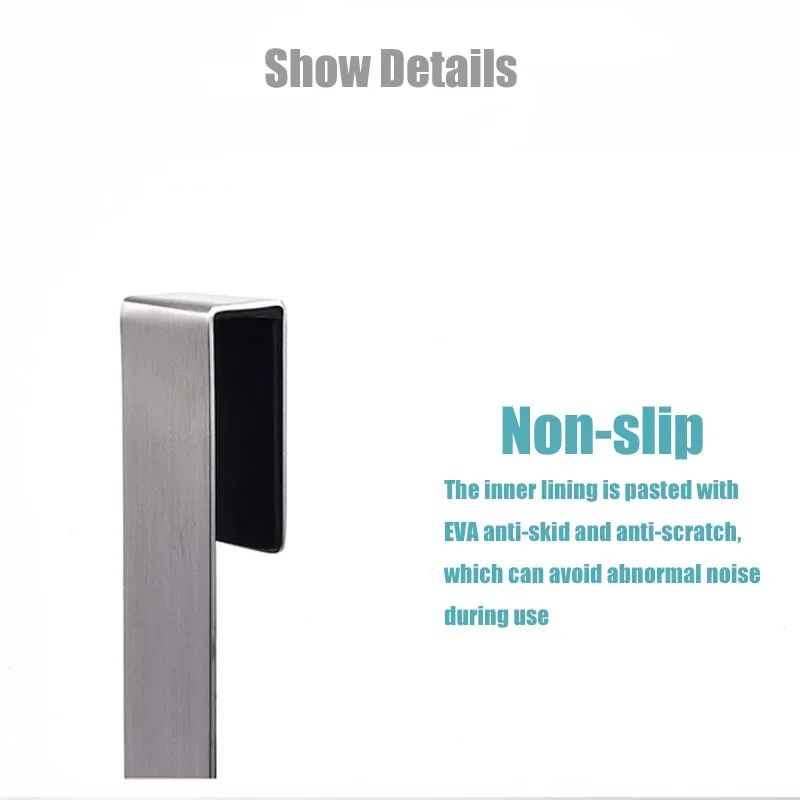 Description Picture 5 of item1PCS Stainless Steel Hooks for Shower Door Behind Door Towel Rack S Shape Bathrobe Rack Towel Hooks Bathroom Accessories