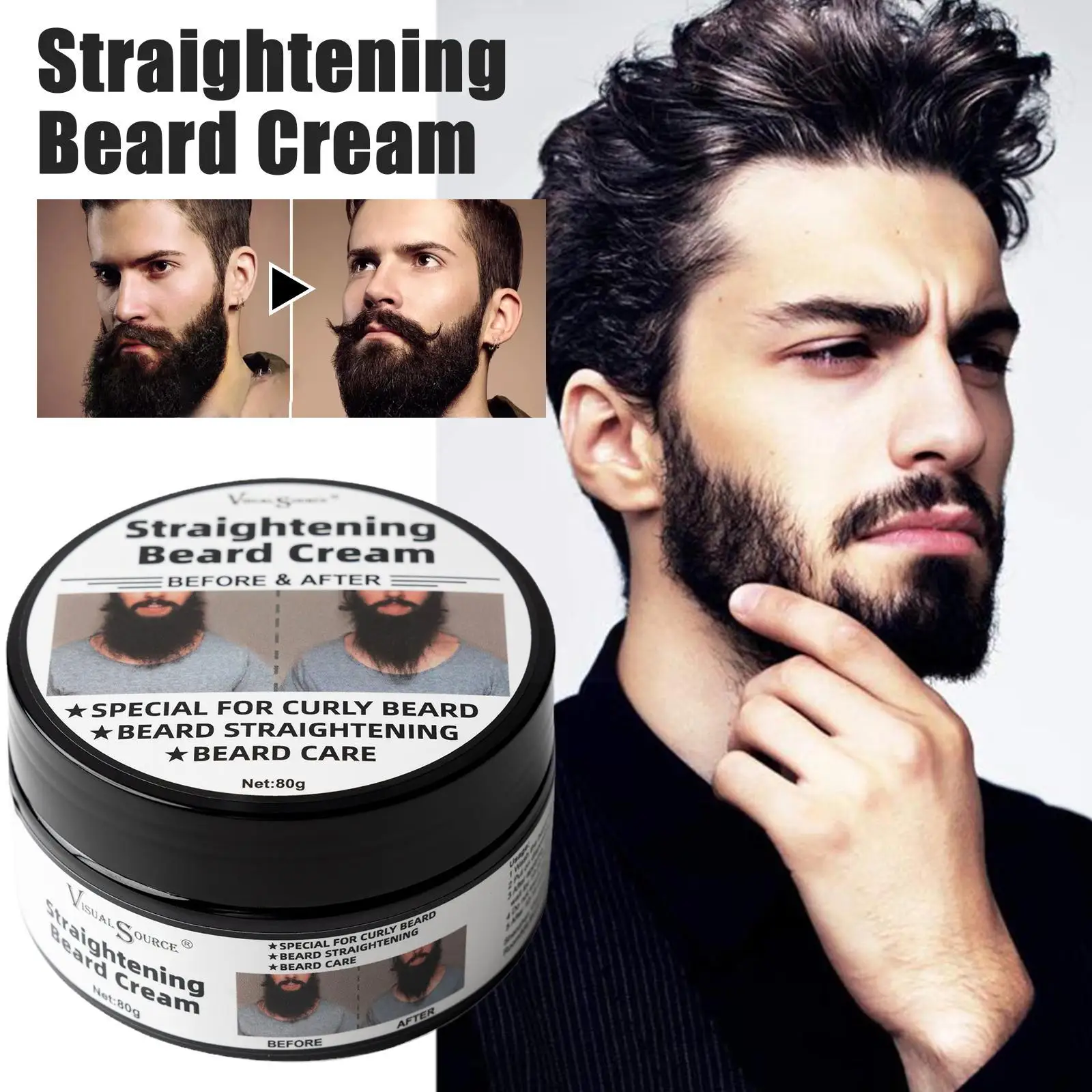 Beard Balm Wax Mustache Ointment Cream Oil Conditioner Styling G9S4