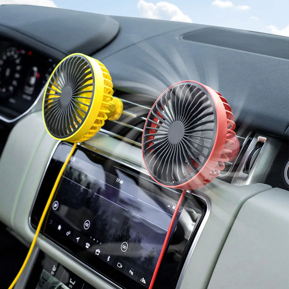 Carro USB Fan com Night Light, Clipe giratório de 360 °, ventilador para caminhão, SUV, RV, venda quente, novo e de alta qualidade, 2024
