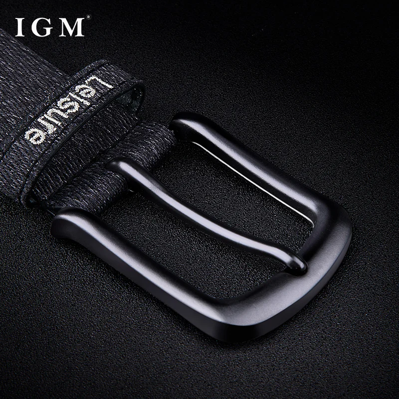 IGM 남성용 직조 캔버스 벨트, 통기성 및 편안함, 개성 있는 신축성 벨트, 학생용 다목적 청바지 벨트