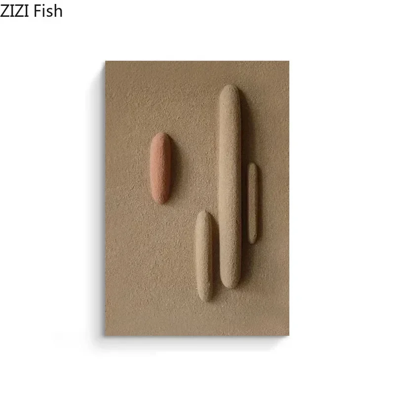 Sandstone Texture Wall Hanging Decorative Paintings Living Room Decoration Background Display Ornaments 3D Relief Wall Picture 6
