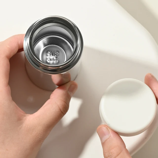 120/180ml mini 316 Stainless Steel Portable Thermos Cup Vacuum Thermal Insulation Pocket Cup Small Water Bottle For Espresso 2