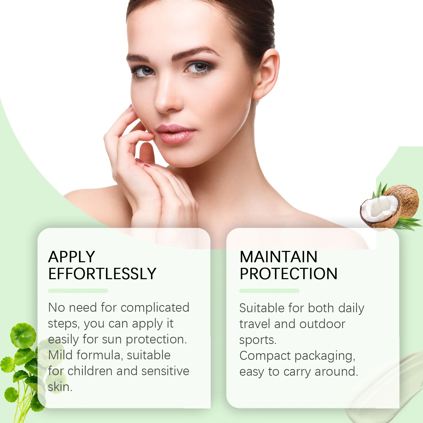 Centella Sun Cream SPF50 Facial Sun Protection Brightening Moisturizing Anti Sunburn Shrink Pores Oil Control Skin Care Original