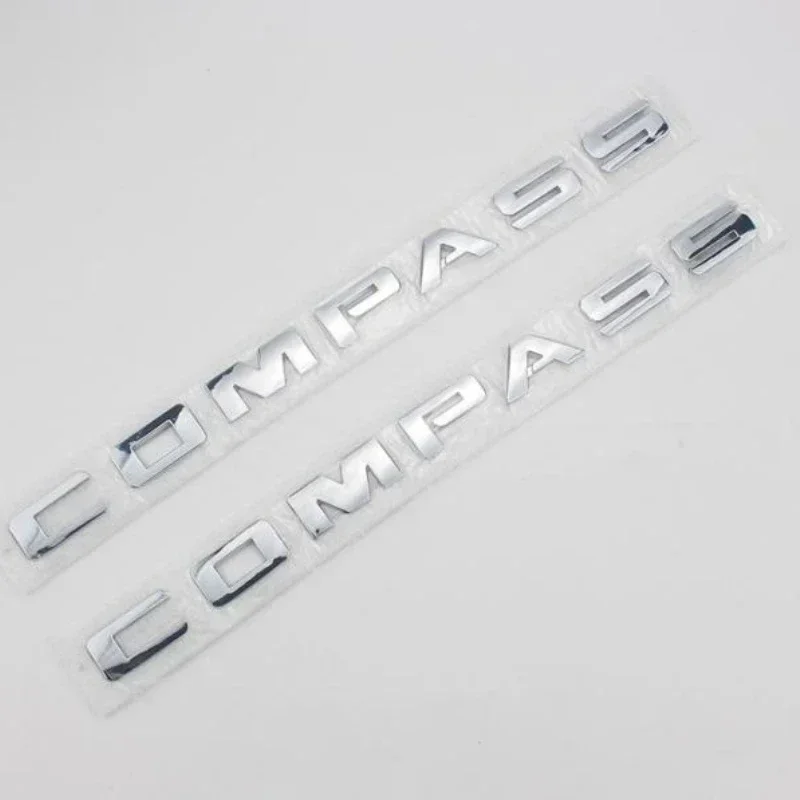 1 Paio di Adesivi ABS per Parafango e Bagagliaio Auto, Emblema Logo Compass, Badge Laterale Auto, Ricambio, Accessori Decorativi Esterni