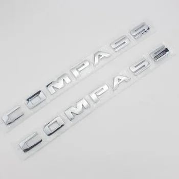 1 Paio di Adesivi ABS per Parafango e Bagagliaio Auto, Emblema Logo Compass, Badge Laterale Auto, Ricambio, Accessori Decorativi Esterni