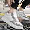 Men Leather Heightening Elevator Shoes Breathable Mesh Height Increase  Thick Sole Shoes Man Height Insole 6/8/10CM Men Sneakers 4