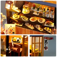 Wooden Doll House Casa Diy  Miniature Dollhouse 3D Puzzle Assembly Building Toys With Furniture LED Lights For Children Gifts 2