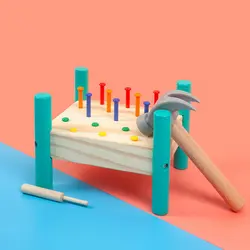Jeu de frappe d'ongles, d'éveil précoce, exercice de Coordination des yeux et des mains pour bébé, éducation des enfants, outils et jouets en bois 
