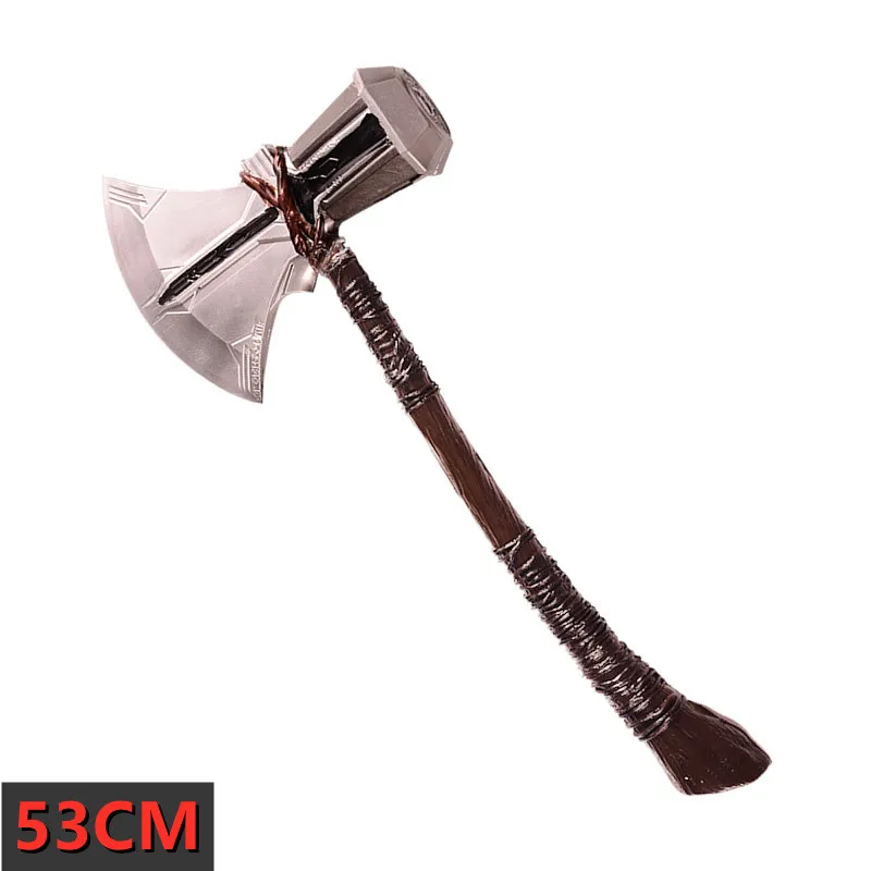 Superhero Cosplay Props Thor Foam Weapon Hammer Metal Shield Movie Model with Belt Hammer Halloween Costume Adult Child Gift
