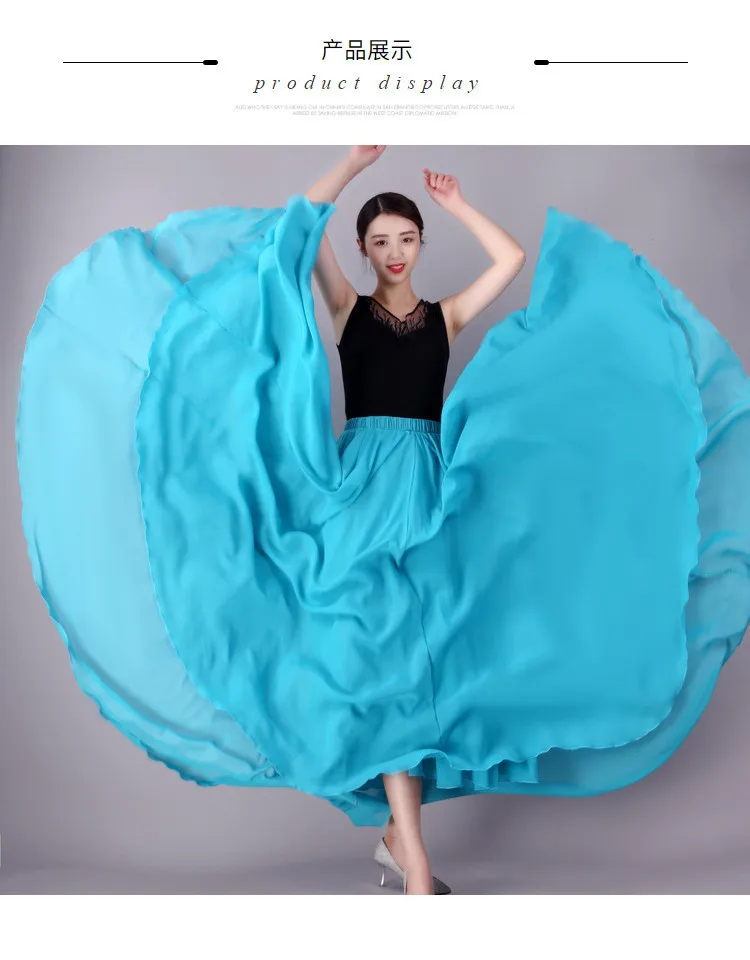 ダンス720 度シフォンスカートバレエベリーダンス女性ジプシーロングスカートダン ダンス720 度シフォンスカートバレエベリーダンス女性ジプシー