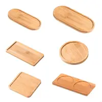 E1PD Bamboo Serving Platter Oval Bamboo Serving Tray Flower Plant Tray for Dessert Biscuit Drainage Tray 1