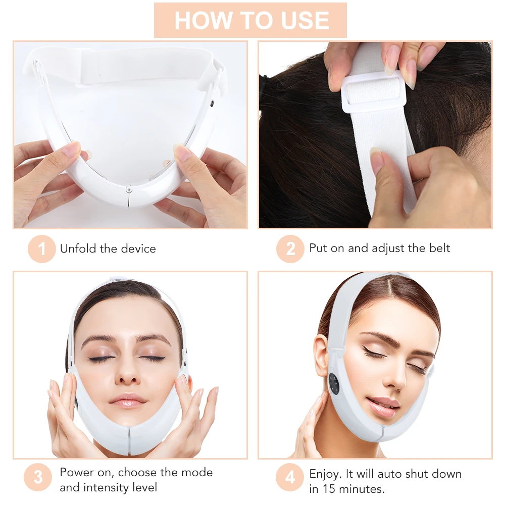 Portable Rechargeable Facial Massager Device with LED Display