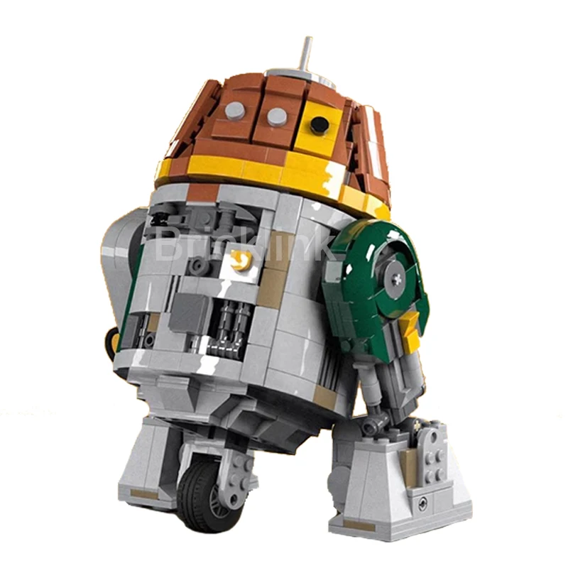 Bricklink MOC 스타 영화 지능형 로봇 피규어, 다지기 로봇 세트, 75379 빌딩 블록, 어린이 장난감, 어린이 선물, C1-10P