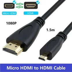 Ultra HD Micro HDMI to HDMI Cable 4K@60Hz Video Transfer Cable - 1.5m (1080P)