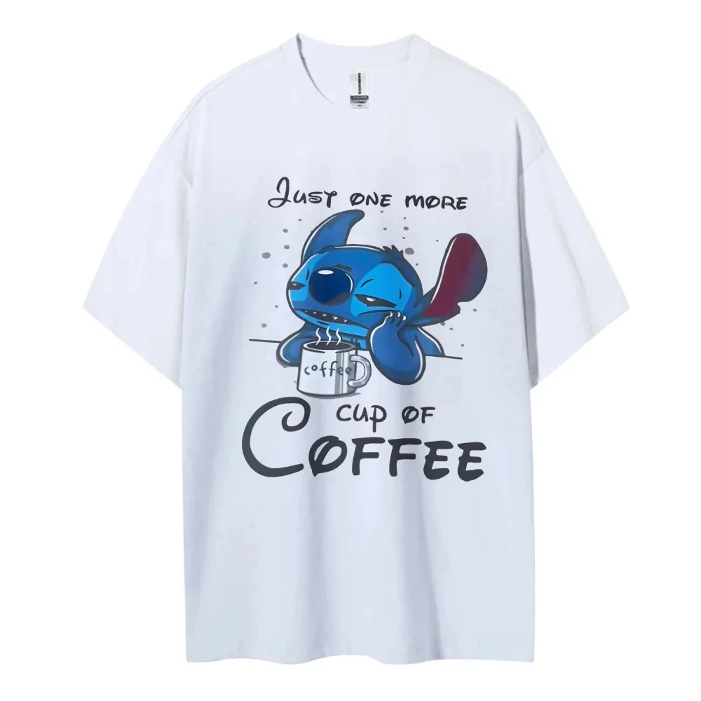 تيشيرت عصري بتصميم Stitch وعبارة "Just One More Cu...