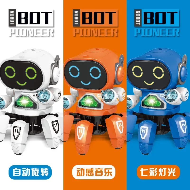 Electric intelligent six-claw dancing robot can sing and dance octopus bionic six-legged children's toy
