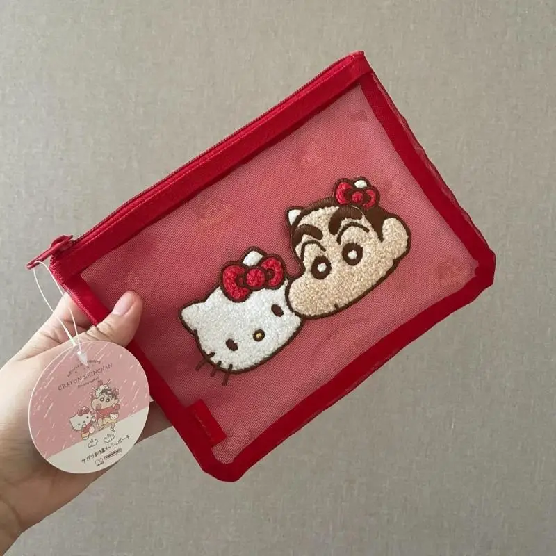 

Sanrio Kawaii Crayon Shin-Chan Hellokitty косметичка монета кошелек хранилище сумка из ПВХ прозрачный мультяшный подарок на день рождения для ребенка