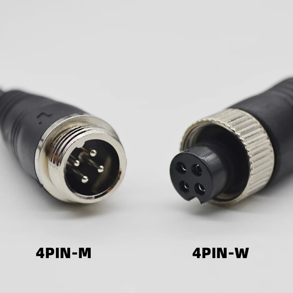 QXNY 4 Piece 4Pin Aviation Head Male/Female to RCA Male DC Male