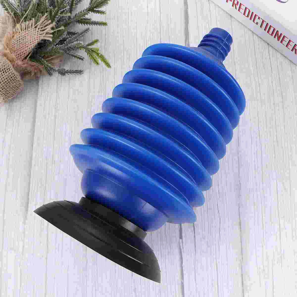 

Professional Bellows Accordion Toilet Plunger High Pressure Thrust Plunger for Bathroom Blue