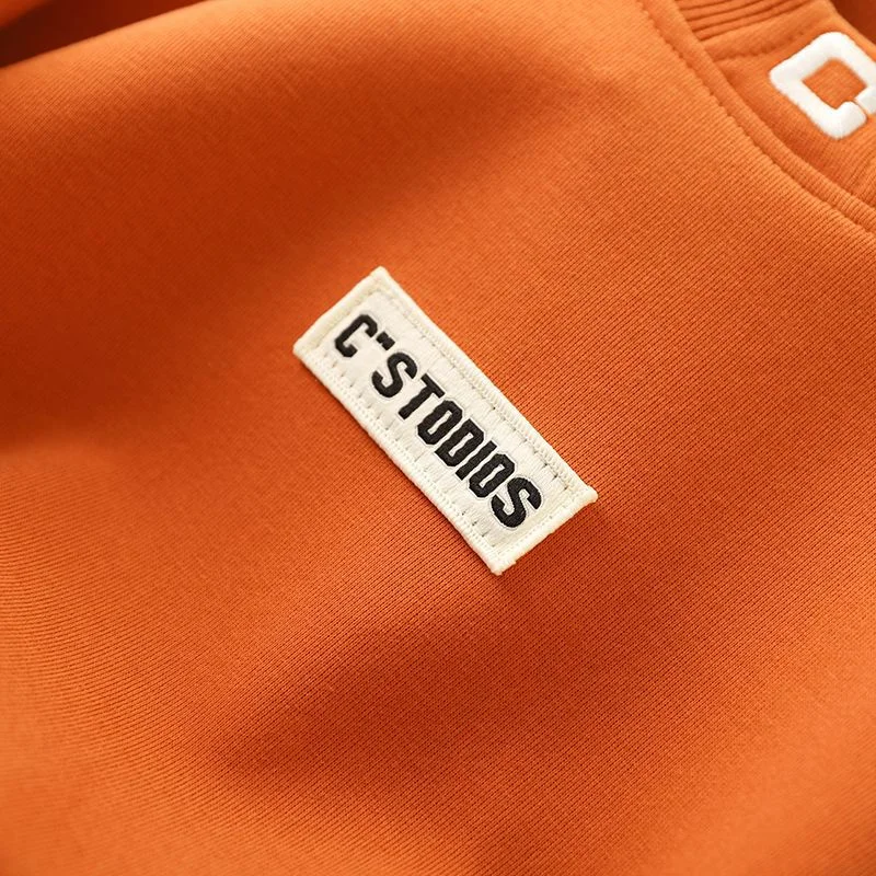 Boys Hoodies Sweatshirts Cotton Tops Outwear 2024 Orange Spring Autumn Kids Christmas Gift Teenagers Children's Clothing