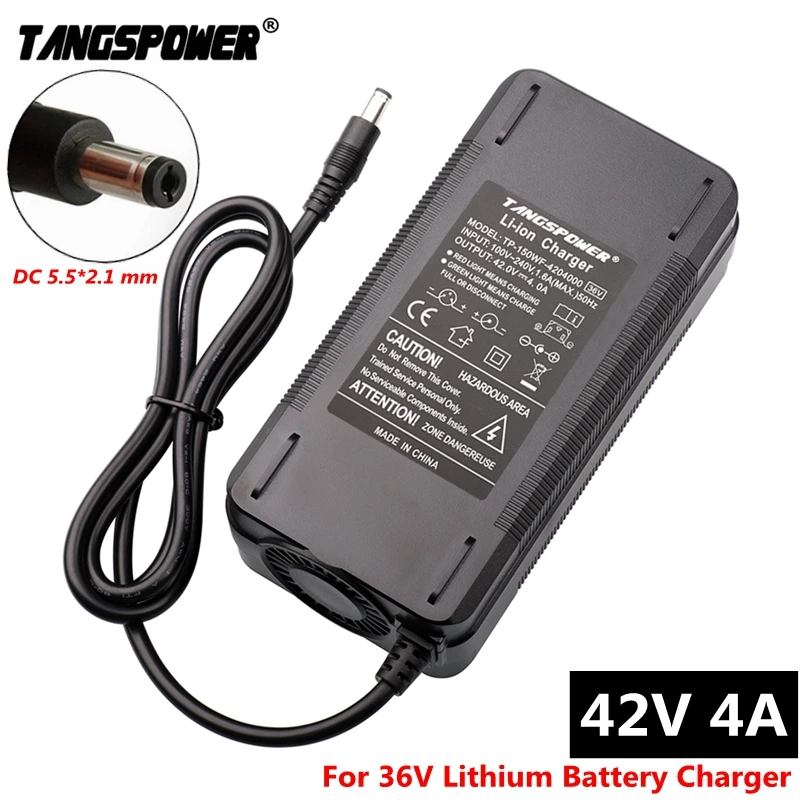 chargeur universel batterie vélo 42V 2A (5.5 x 2.1mm pin)