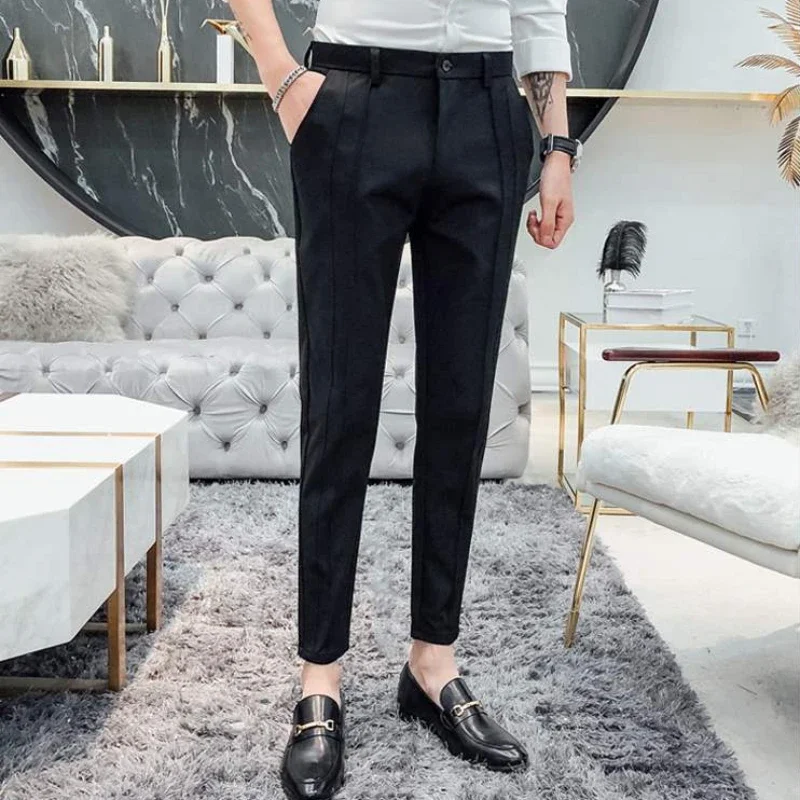 

Брюки мужские летние приталенные, из спандекса, 9 цветов