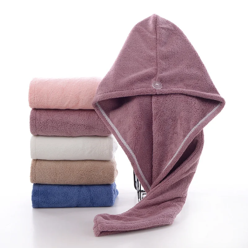 

Шапочка для сухих волос из кораллового бархата, сильное водопоглощение, утолщение, быстрое высыхание, повязка на голову, вытирание волос, полотенце, шапочка для ванны