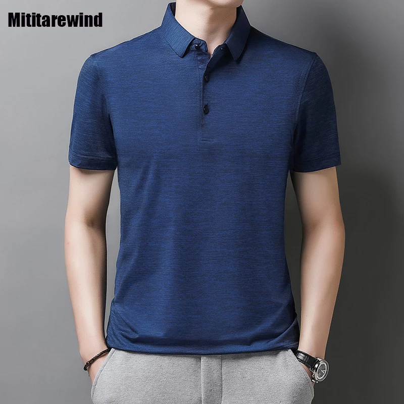 

Summer Smart Causal Men Polo Shirts Solid Color Short Sleeves Golf Sports T-shirt Thin Tops Clothes for Men Polos Para Hombre