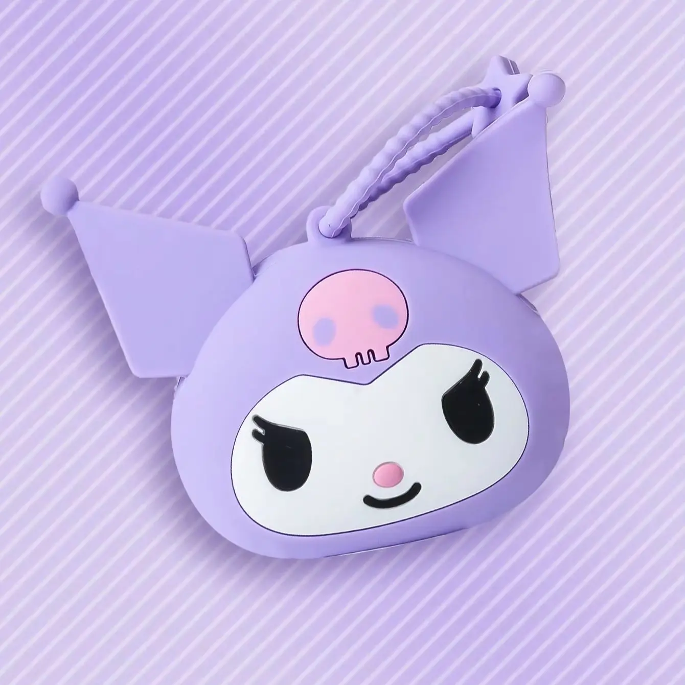 1PC Sanrio 공식 라이센스 쿠로미 멜로디 미니 실리콘 동전 지갑 방수 귀여운 대용량 지갑 생일 선물