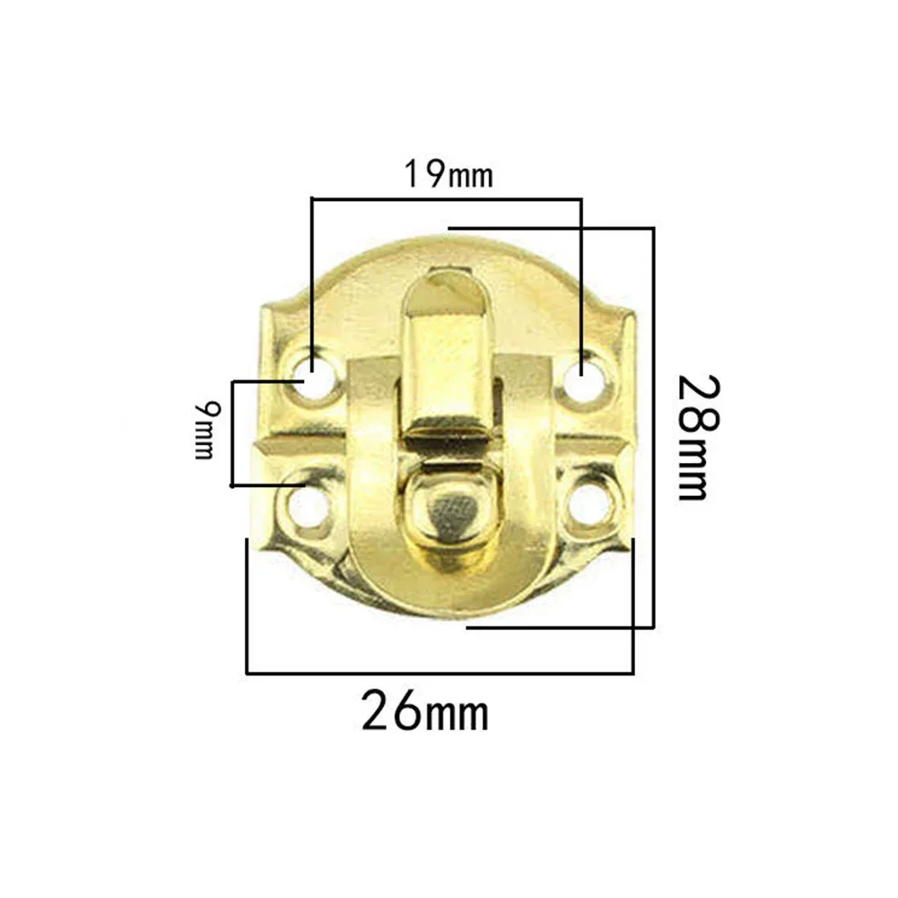 ALLGOOD 5/12 Set Latch Hasps Jewelry Box Hasp Clasp Suitcase Wood Chest Cabinet Decorative Lock Latch Furniture Buckle Clasp