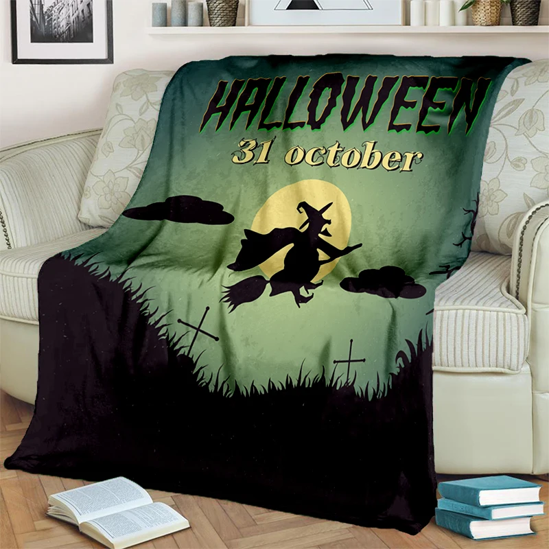 

Halloween New Year Gift Soft Plush Sofa Bed Throwing Picnic Blankets Modern Flannel Blanket Cover Gedruckt Bettdecke Geschenk