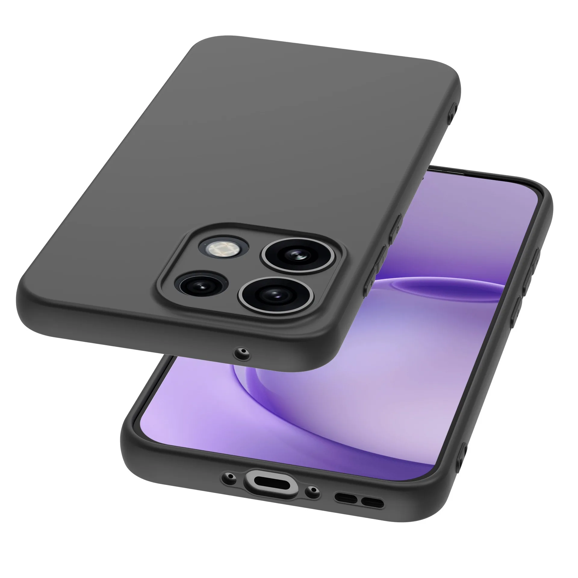 Black Matte Soft Silicone Protective Case