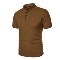 Polo d'été à manches courtes pour hommes, couleur unie, T-shirts streetwear, sport, séchage rapide, respirant, basique, décontracté 6