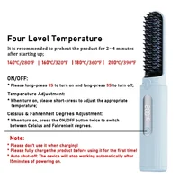 Wireless Electric Heating Straight Hair Comb Rechargeable Portable  Negative Ion Anti-scalding Hair Straightener For Home Travel 2
