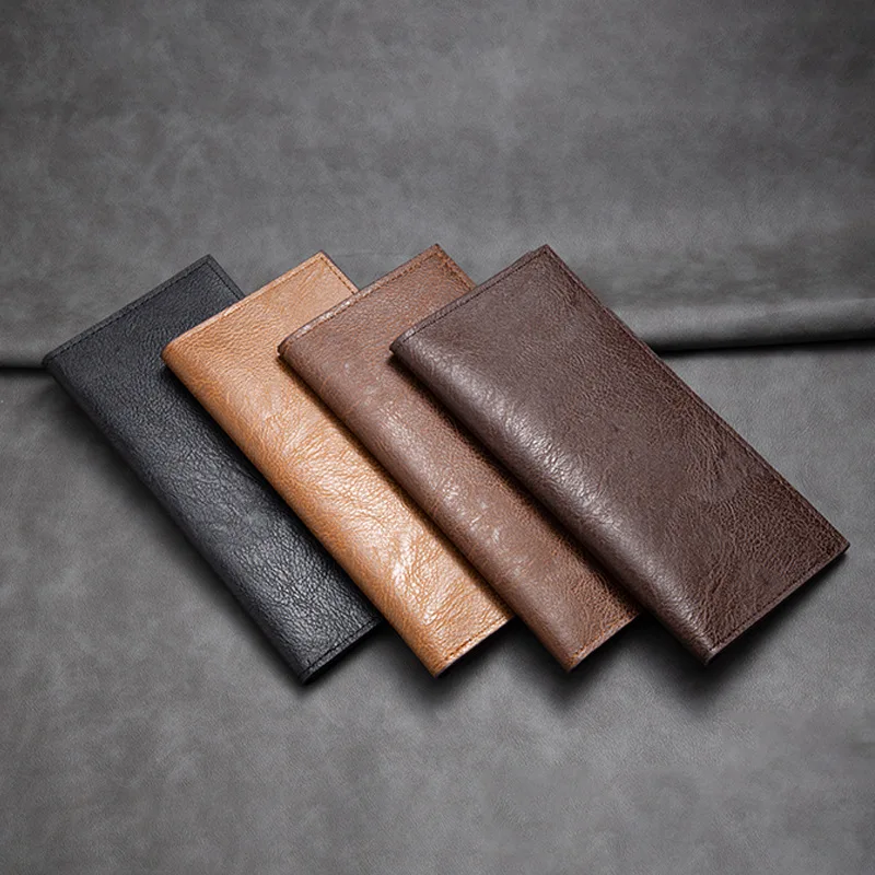 

Hot Selling Men's Long Ultra-Thin Multi-Card-Slot Business Wallet Card Holder Retro Wallet Wholesale