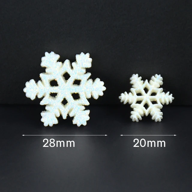 20pcs Wooden Christmas Snowflake Pegs 25-35mm White Wood Snowflakes  Scrapbooking