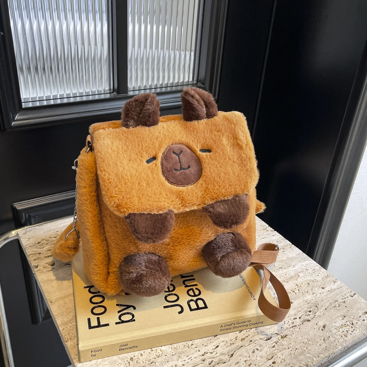 Capybara Plush Backpack Kawaii Fashion Plushie Doll Fur Bag Children's Bag Shoulder Bag Mini Knapsack Bags Gifts For Girlfriend