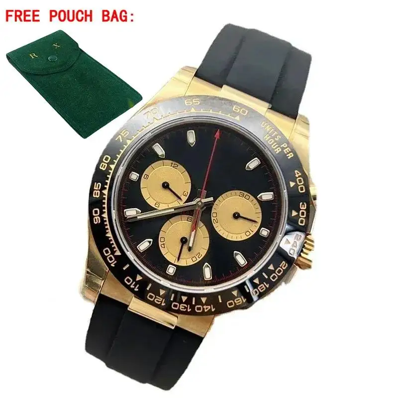 

Luxury New Automatic Watch for Men Mechanical Watches Stainless Steel Gold Silver Black Rubber Strap Waterproof Business Ceramic