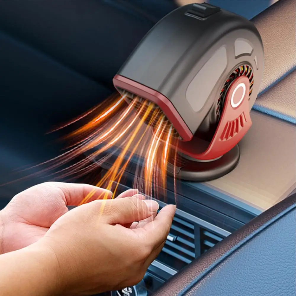 Car Portable Electric Fan Heater Suitable For Cars Glass Drying Defrosting Defogingwith Low Power Consumption_voghion.com