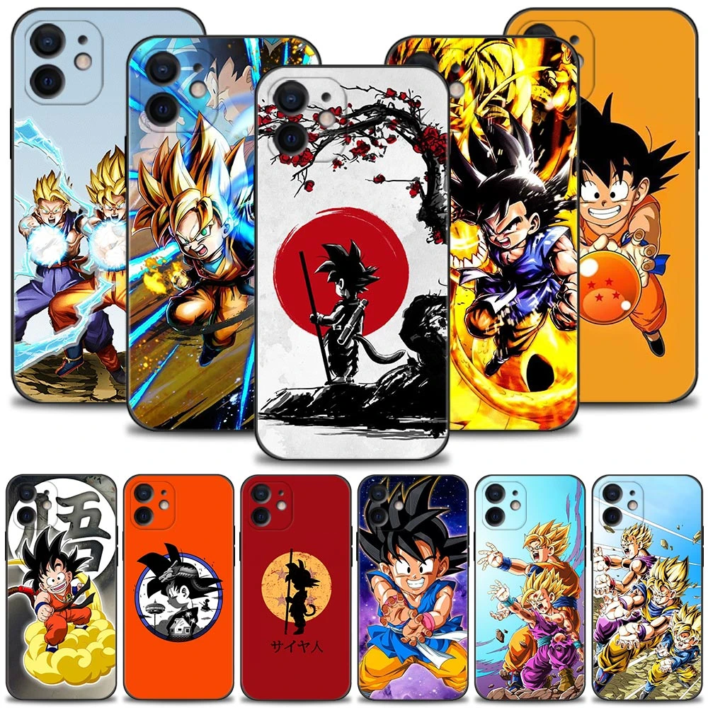 cute iphone 11 cases Cute Dragon Ball Goku Kid Silicone Phone Case For iPhone 12 13 Mini 11 Pro Max 7 8 6 6S Plus XR X XS 5 5S SE 2020 Cover Fundas iphone 11 clear case