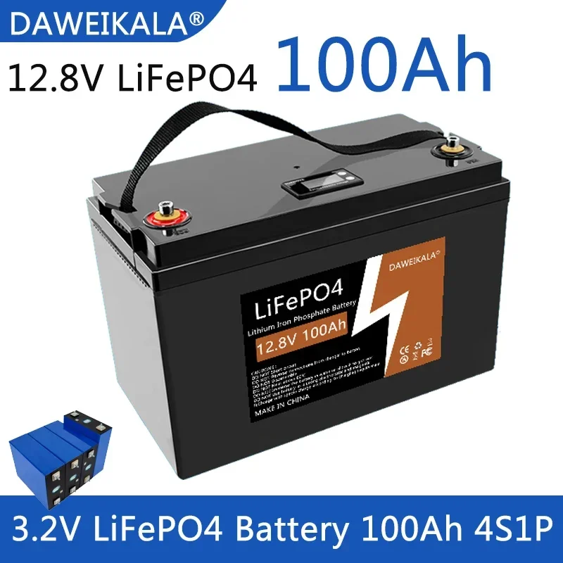 

Portable 12V 100Ah Lifepo4 Battery Pack Rechargeable Battery Lithium Iron Phosphate Lifepo4 for Solar home energy storage EV RV