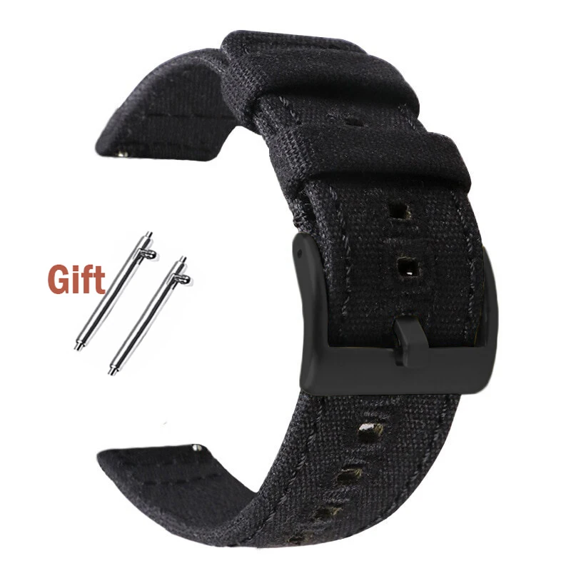 Braided Canvas Quick Release Watch Band Strap