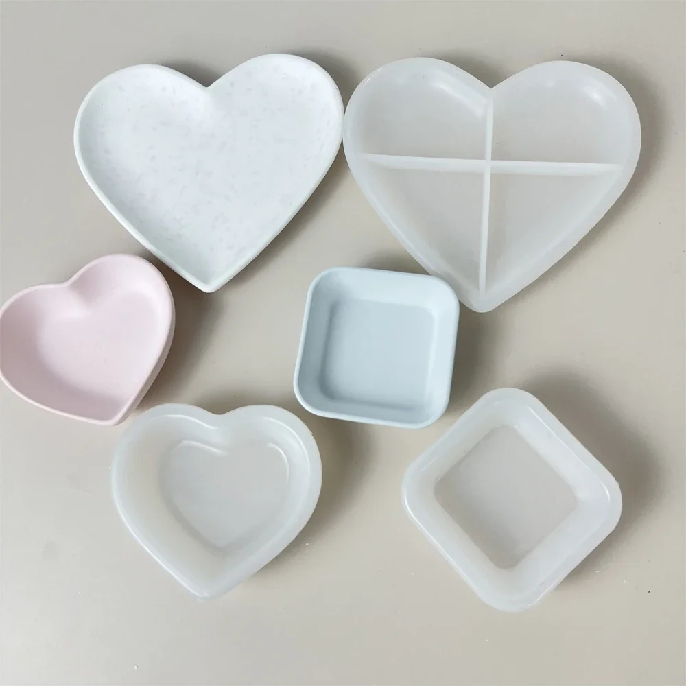 Concrete Heart Shape Silicone Molds DIY Home Decor