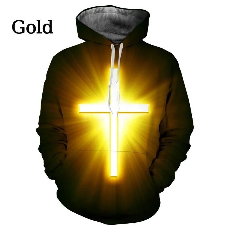 

Sacred Cross Pattern 3d Print Hoodies Christian Hoodie Jesus Casual Long Sleeve Hooded Sweatshirt