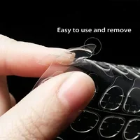 Pink/Transparent Double-Sided Self Adhesive Nail Stickers Waterproof Sticky Tabs for Nails Press on Jelly Glue Manicure Tools 2