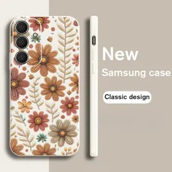 Cartoon Sunflower Pattern Anti - Slip Phone Case - TPU Cover - Galaxy A70s (White - LYH191)